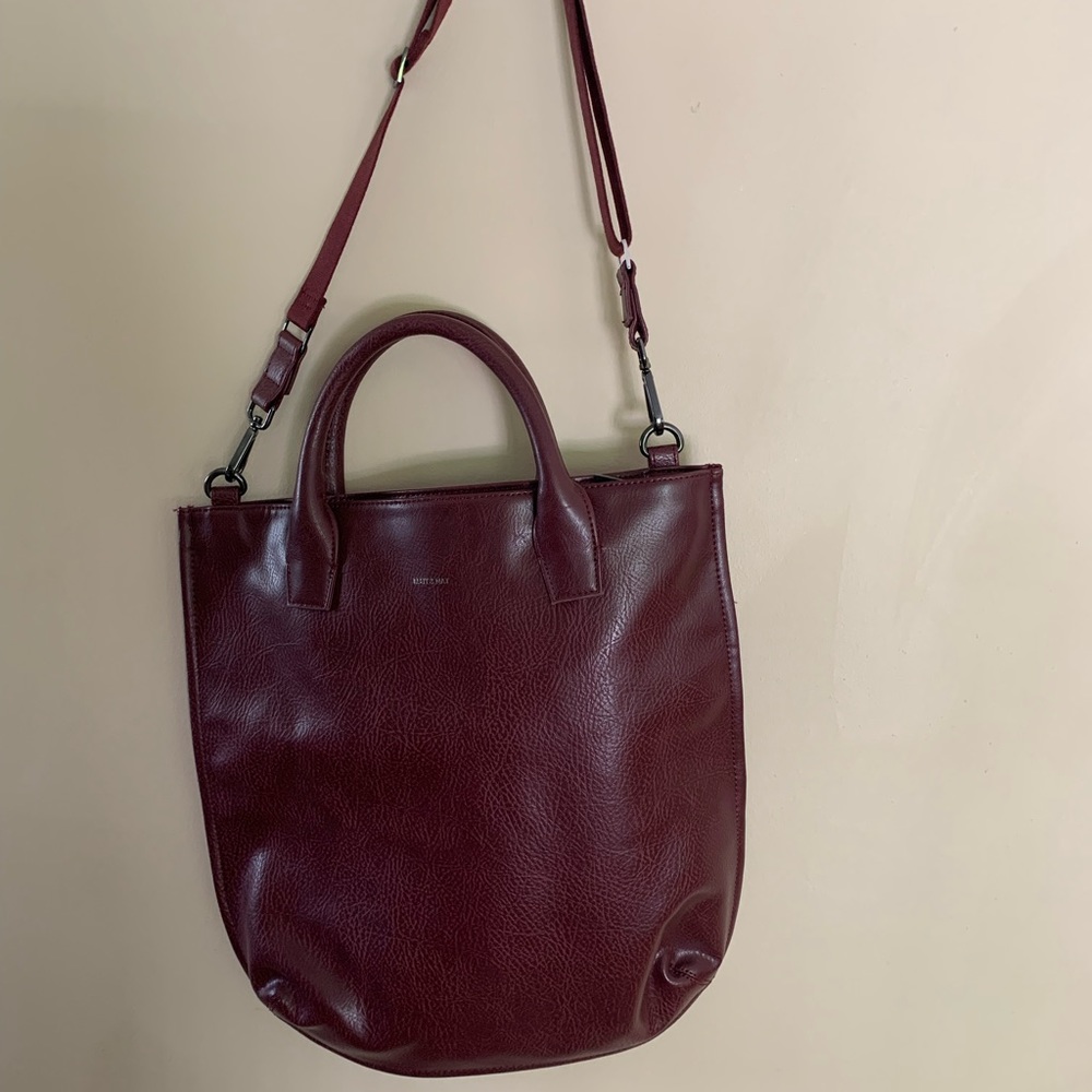 Matt & Nat Burgundy Vegan Leather Crossbody Bag